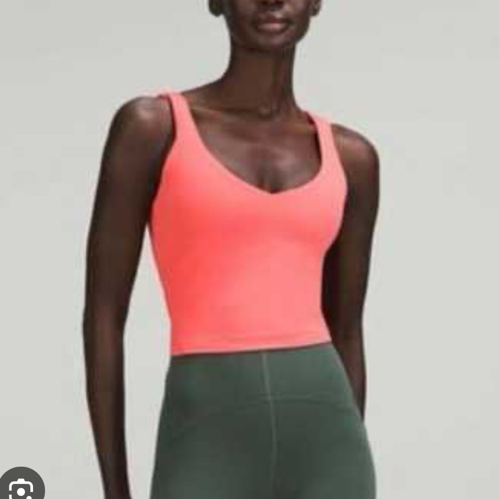 Lululemon Athletica Vibrant Coral Crop Top